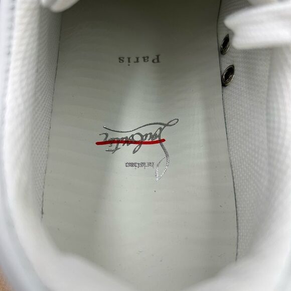 Men's Christian Louboutin, Louis Jr spikes sneakers size 42 made in Italy - Picture 12 of 15